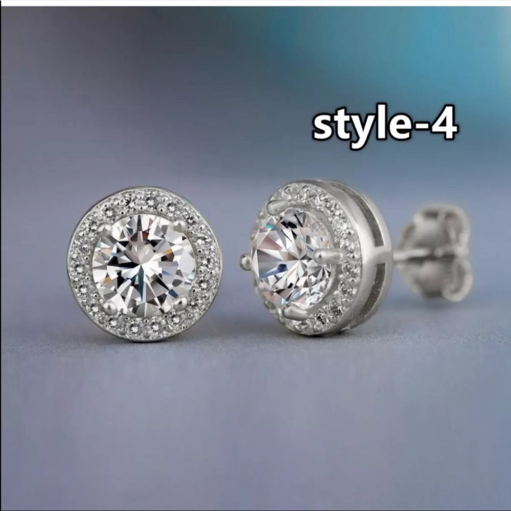 New 18k white gold & halo diamond unisex style❤️🔥